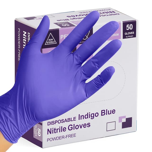 Detalle de PEIPU Nitrile Gloves 50-count disposable gloves