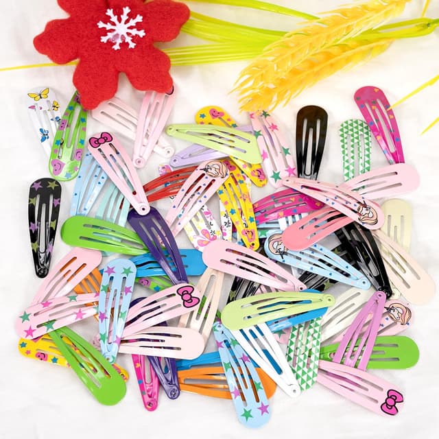 Thumbnail 2 de Haarspangen für Mädchen 120 Stück 5 cm bunt gemischt