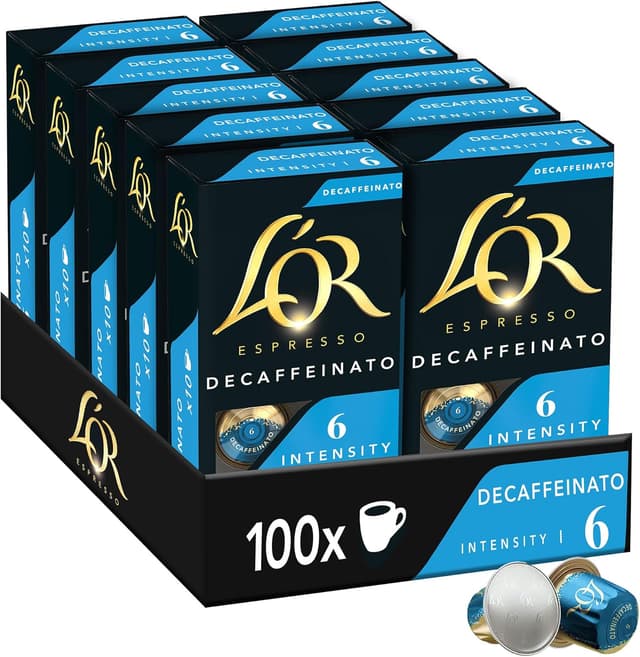Detalle de L'OR Decaffeinato 100 capsules Nespresso