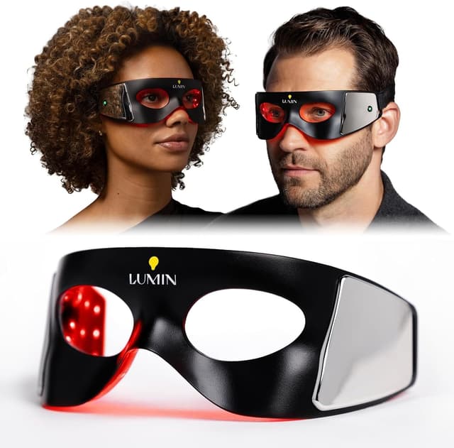 Detalle de Luminator LED Eye Mask for Men and Women (Red Light Therapy) — 3 Minutes a Day for Dark Circles & Wrinkles