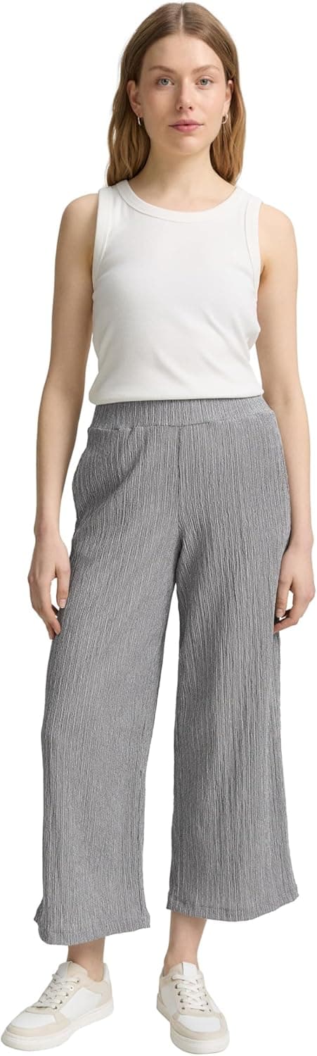 Detalle de TOM TAILOR Culotte-Pantaloni da donna: comfort e vestibilità comoda per tutti i giorni