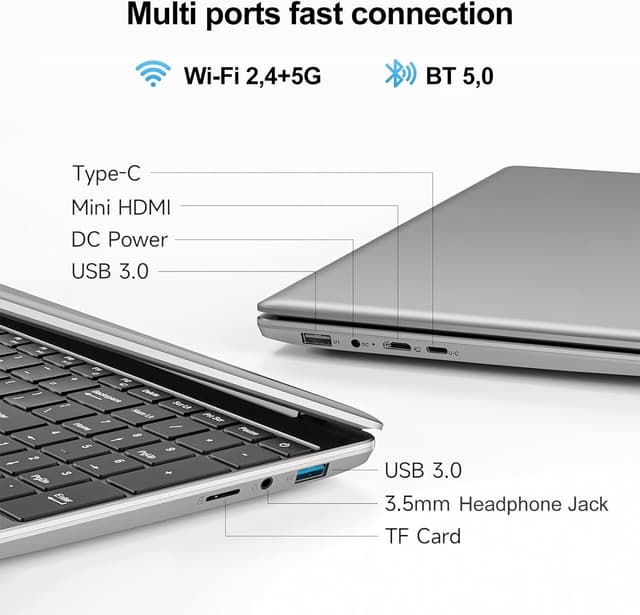 Detalle 2 de jumper 2026 Laptop 15,6 Zoll (FHD) mit 12 GB RAM, 512 GB SSD und Office 365