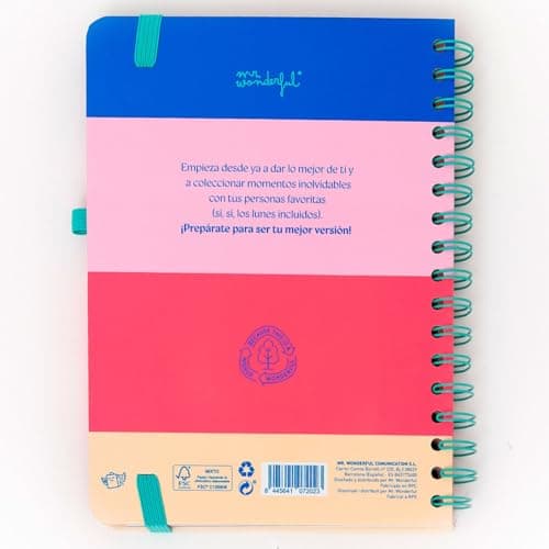 Detalle de Mr. Wonderful Agenda Anual Office 2026 Vista Semanal + Bolígrafo Bo-Bo borrable