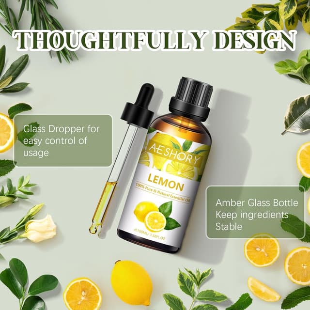 Detalle de AESHORY Lemon essential oil 100ml