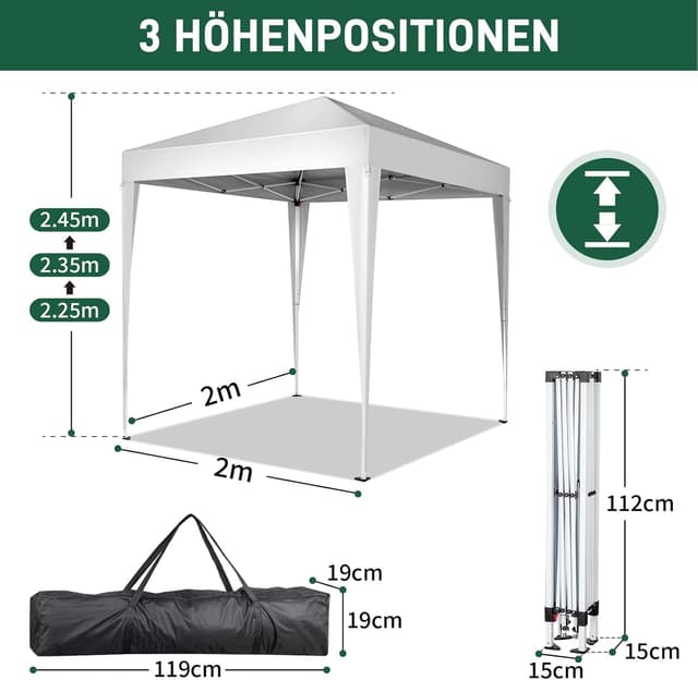 Detalle 2 de TactFire Pavillon 2x2 m Faltpavillon