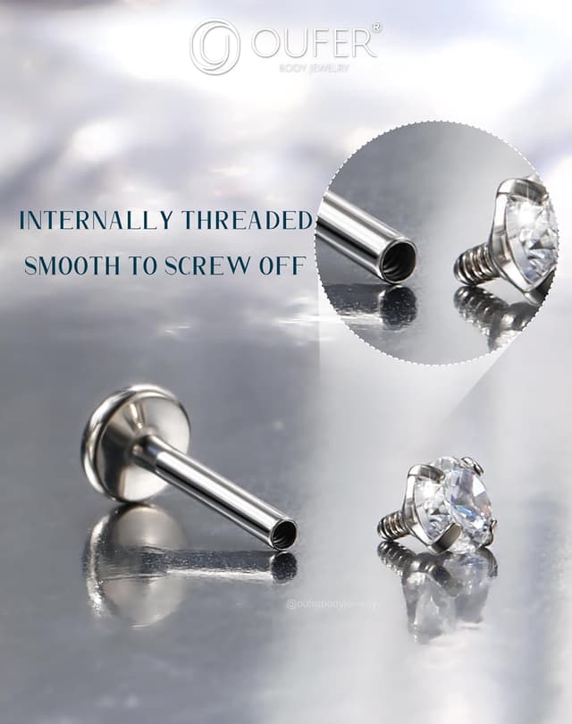 Thumbnail 2 de OUFER Piercings lip titane 6–12 mm