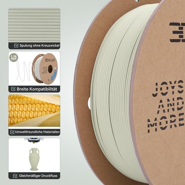 Detalle de 3DHoJor Matte PLA Filament 1.75mm in Light Khaki (Matte finish), 1kg spool