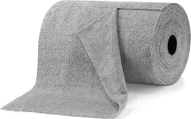 Detalle de ZONJIE Disposable Dish Cloths 2 Rolls Microfibre Multipack (Grey) – wet & dry kitchen cleaning rags