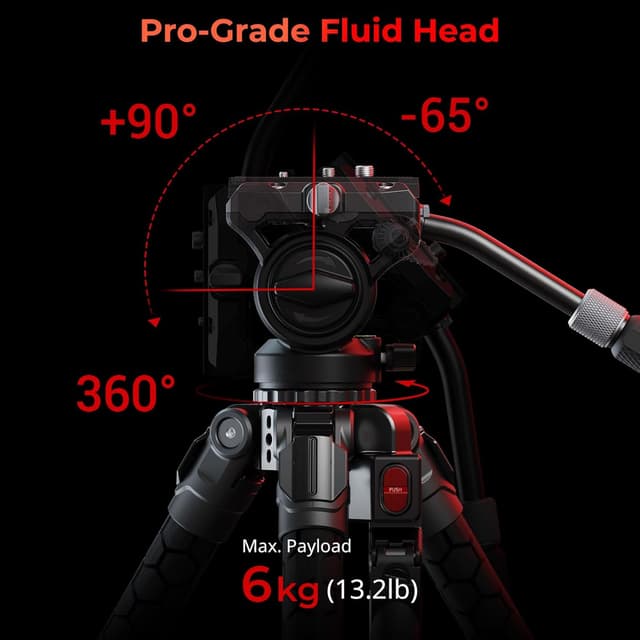 Thumbnail 6 de SmallRig x Potato Jet TRIBEX SE Hydraulic Camera Tripod (5305) with Fluid Head – 6kg load