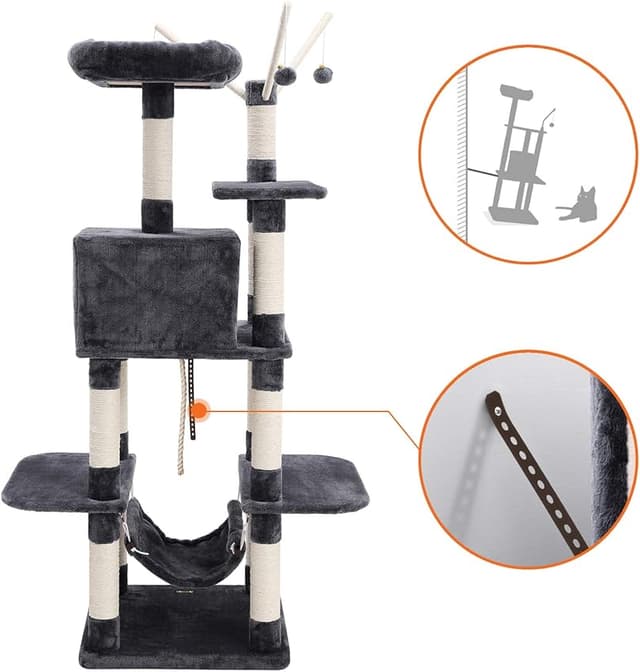 Detalle 2 de FEANDREA PCT86G Árbol para Gatos 1 unidad