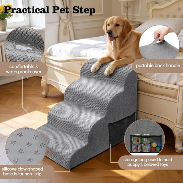 Detalle 2 de Dog steps for sofa, Pawchop 4-Step 73cm