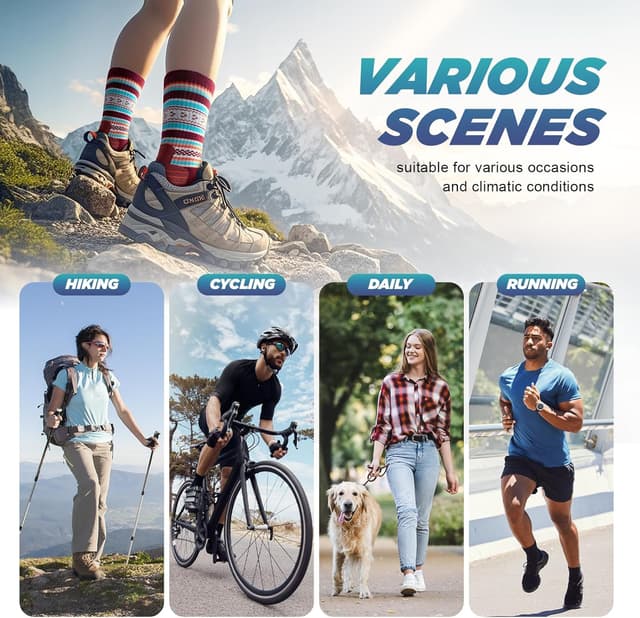 Detalle 2 de Merino hiking socks 3 pairs by TANSTC