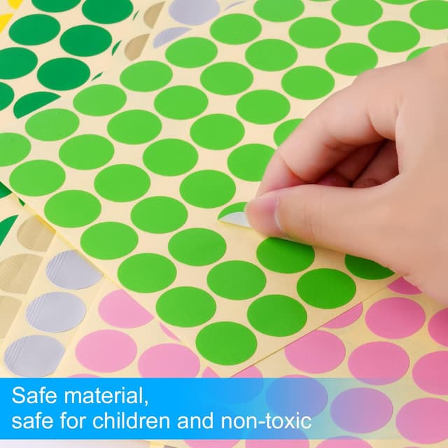 Detalle de Vicloon 1120 Adesivi rotondi 19 mm, 16 colori 🎨