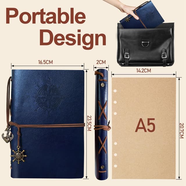 Detalle 2 de Joy & Inspiration taccuino A5 ricaricabile blu scuro