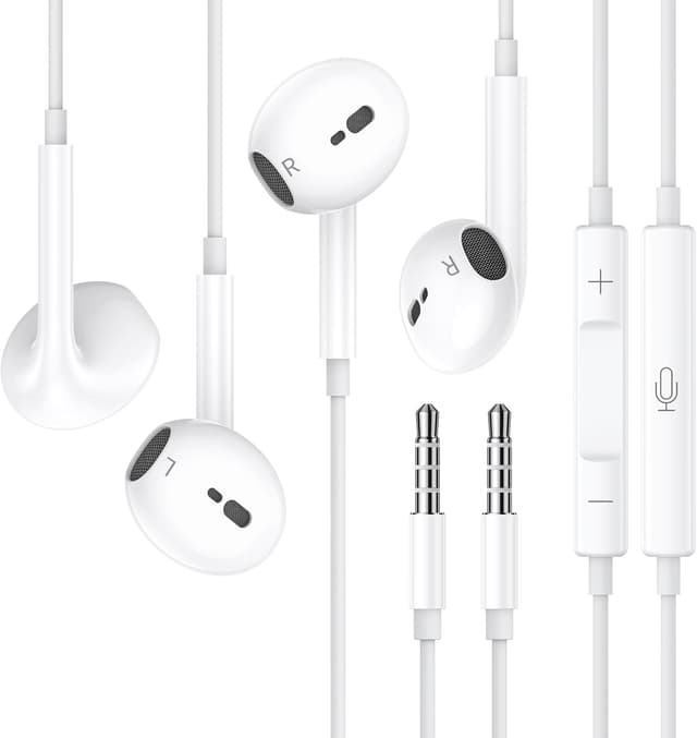 Detalle de Kabel-Kopfhörer 2er Pack 3,5 mm In-Ear mit Mikrofon