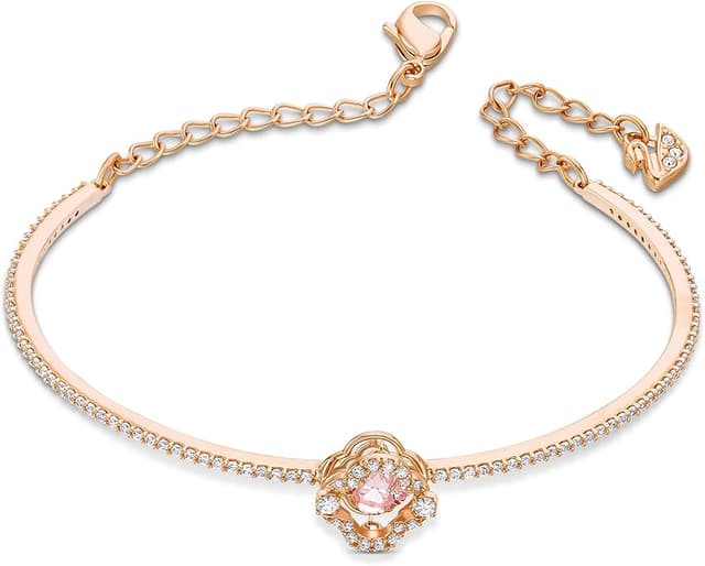 Detalle 2 de Swarovski Una brazalete trébol cristal rosa 1 unidad