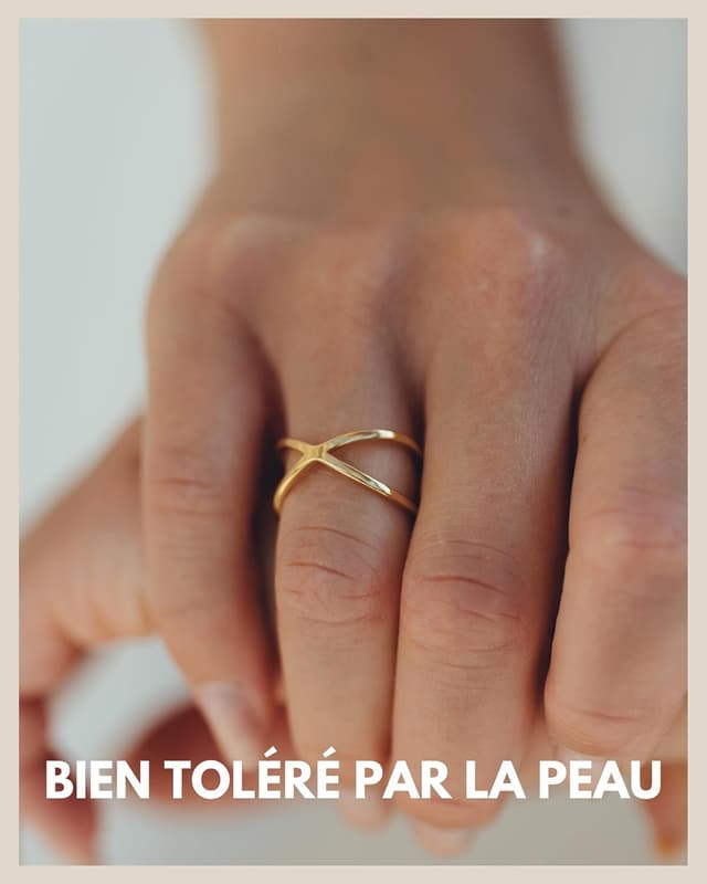 Detalle 2 de GD GOOD.designs Bague rĂ©glable X acier inoxydable đȘ