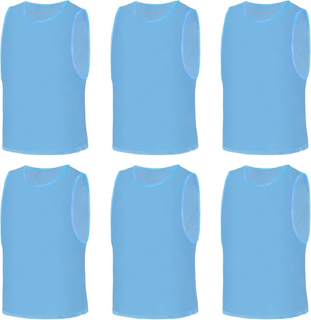 Detalle de AUYAO Pettorine da allenamento in rete (6 gilet) per calcio, basket e pallavolo