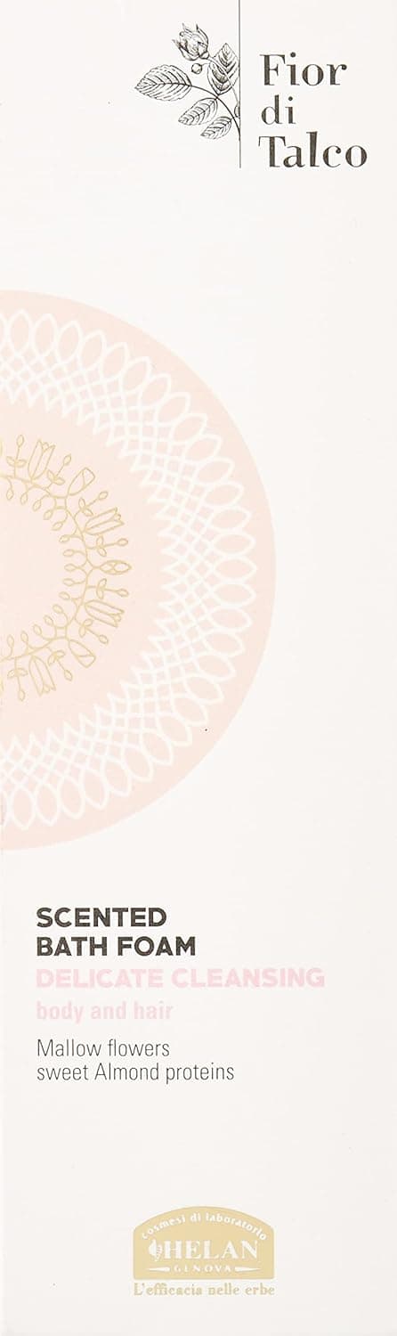 Detalle 2 de Helan Fior di Talco Bagnoschiuma Delicato 200 ml – detergenza delicata per corpo e capelli, idratante e ristrutturante