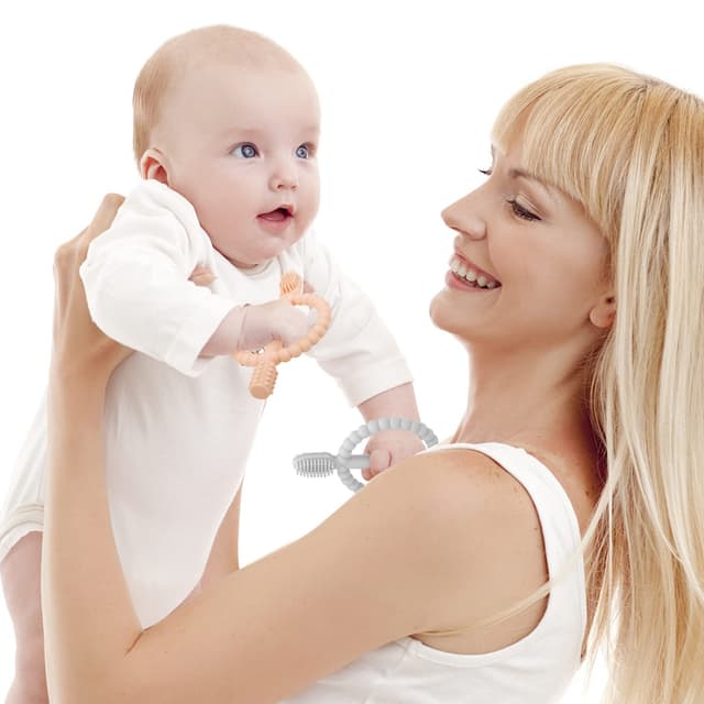 Thumbnail 6 de Baby Beißspielzeug-Set (2 Stück) – Kinderzahnbürste aus BPA-freiem Silikon, ab 3 Monaten