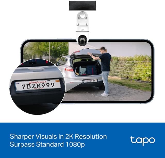 Detalle de Tapo TC90 2K solar security camera kit