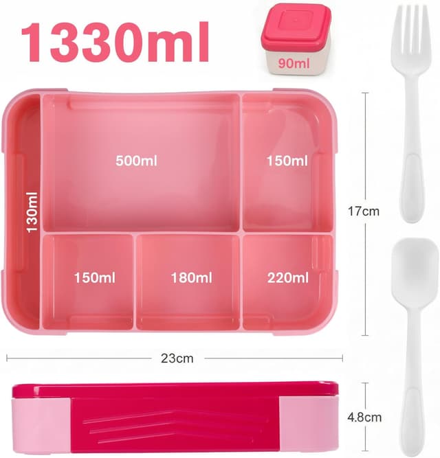 Detalle 2 de Carehabi Fiambrera Bento Box 6 Compartimentos