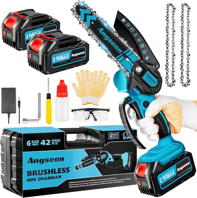 Thumbnail 6 de Brushless Mini Chainsaw Cordless 6-inch 2.0Ah batteries 🪚