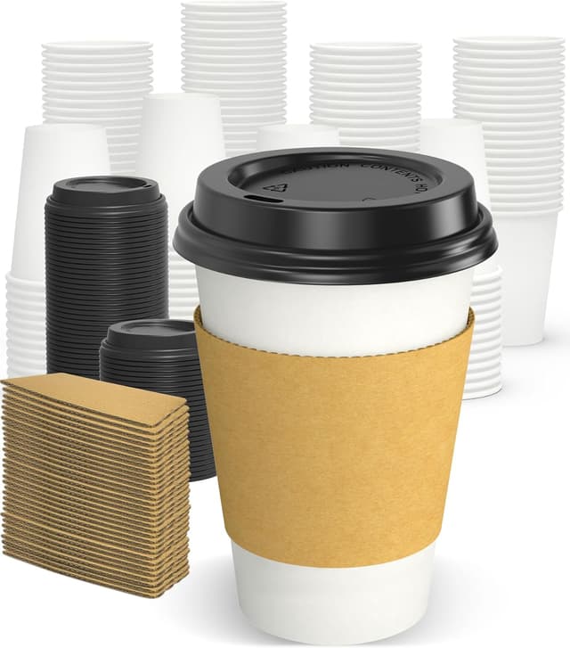 Detalle de Dealusy 12 oz Disposable Coffee Cups