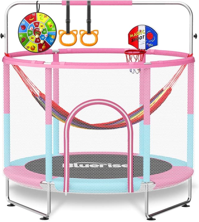Imagen de BLUERISE 60" Kids Trampoline with Hoop 60" en OfertitasTOP