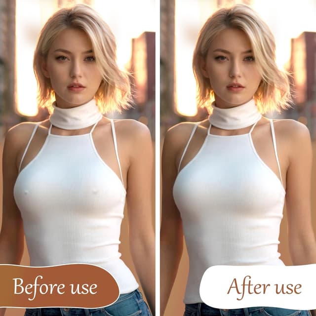 Detalle 2 de Kimsky Nippelpads aus Silikon – wiederverwendbare Damen-Brustwarzenabdeckung (6/8 Stück, rund, selbstklebend)