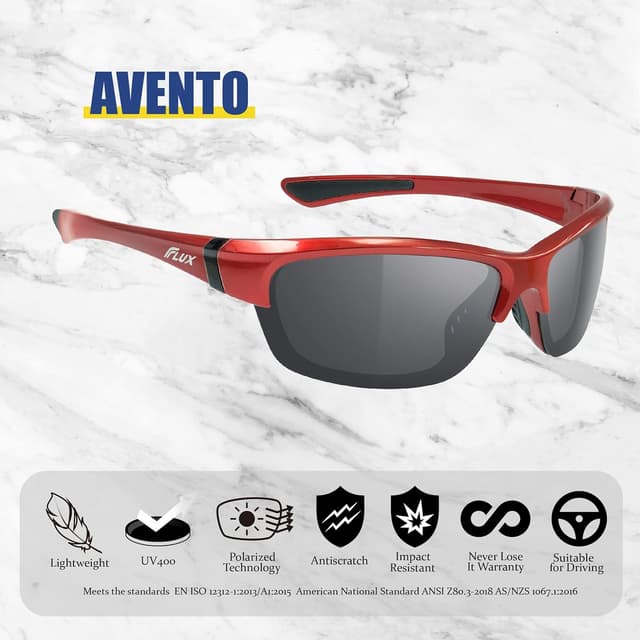 Detalle de ICECUBE AVENTO Sport-Sonnenbrille mit polarisierenden Gläsern und UV400-Schutz
