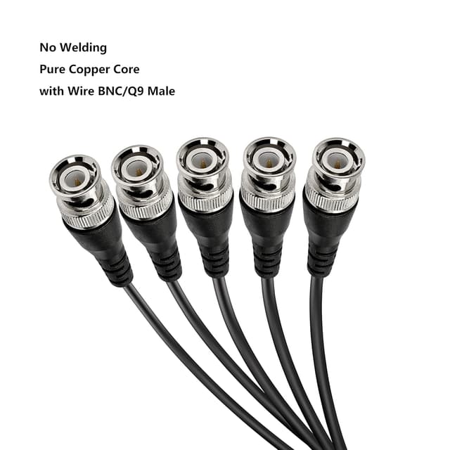 Detalle de BNC pigtail cable 5 pack for CCTV