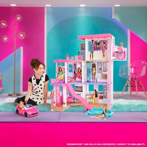 Detalle 2 de Mattel HBT92 Barbie descapotable rosa, 2 plazas