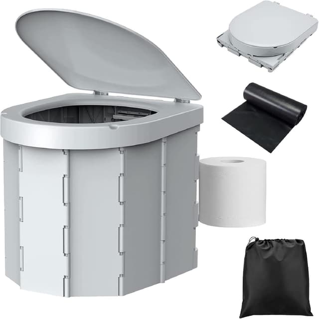 Imagen de WADEO Tragbare Campingtoilette mit Deckel bis 200 kg en OfertitasTOP