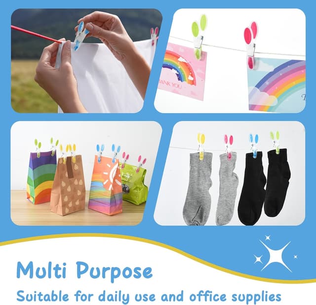 Thumbnail 5 de AiQInu 60 pinzas para ropa multicolor