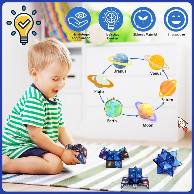 Detalle de Infinity Cube Zauberwürfel 2‑in‑1 Spielzeug ab 6 Jahren