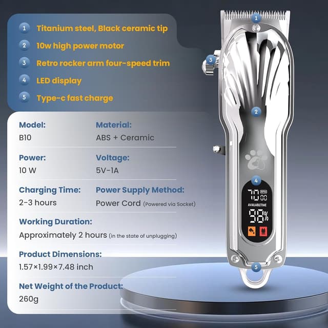 Thumbnail 6 de Dog Clippers Professional cordless trimmer