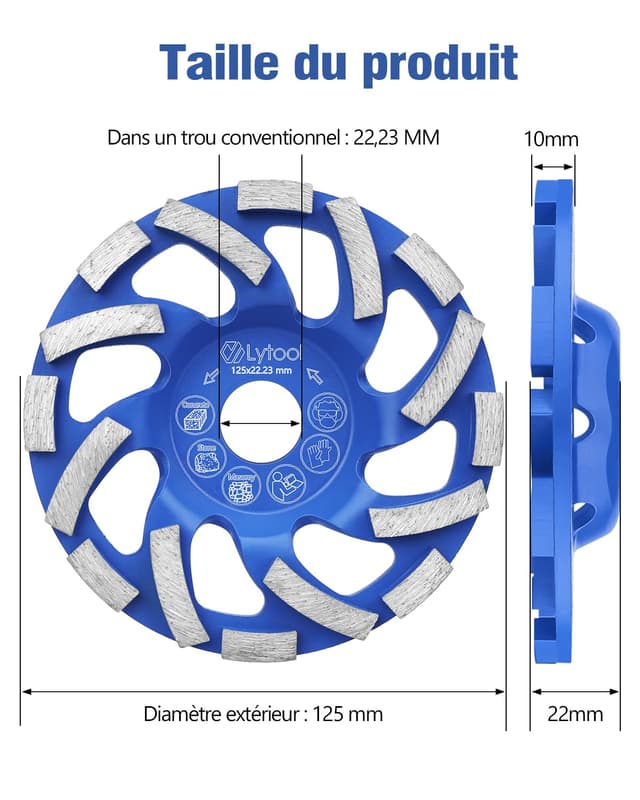 Detalle 2 de Lytool disque diamant 125 mm pour béton