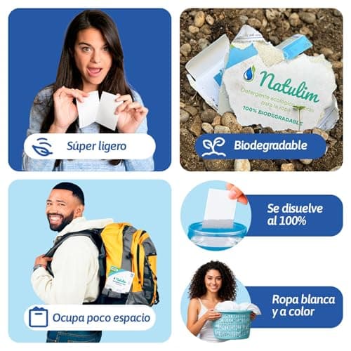 Detalle de Natulim Detergente en Tiras 40 lavados