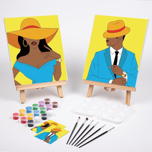 Detalle 2 de VOCHIC Couples Paint Party Kits 8x10 🎨