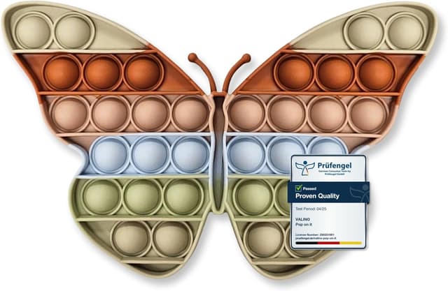 Detalle de Valino Jouet Pop-It Pastel Papillon étanche en silicone (sans BPA) – jouet sensoriel pour enfants