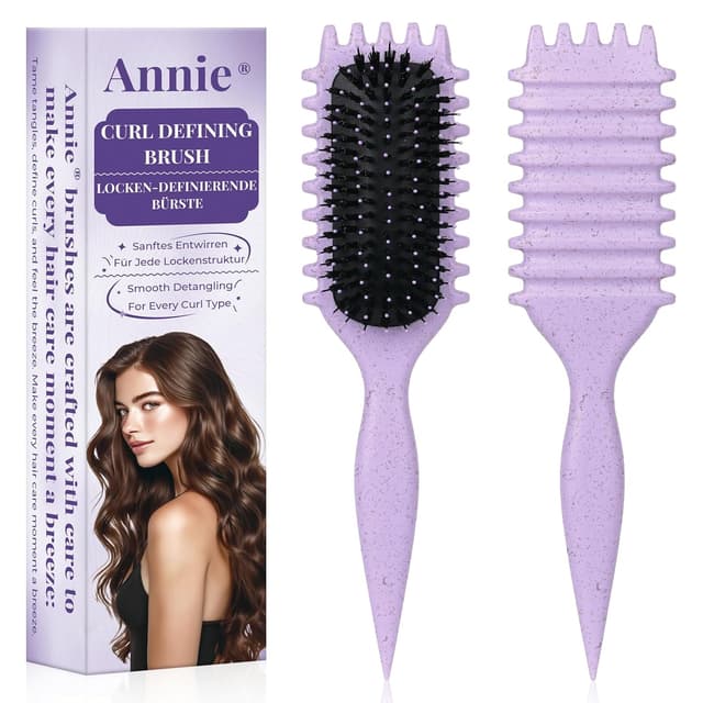 Detalle de Lockenbürste für Curly Hair – curly hair brush zum Entwirren und Locken definieren (lila)
