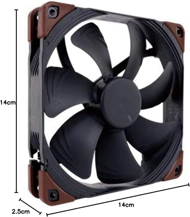 Detalle de Noctua NF-A14 iPPC-2000 PWM — ventilateur 140 mm robuste 4 broches (jusqu’à 2000 tr/min)