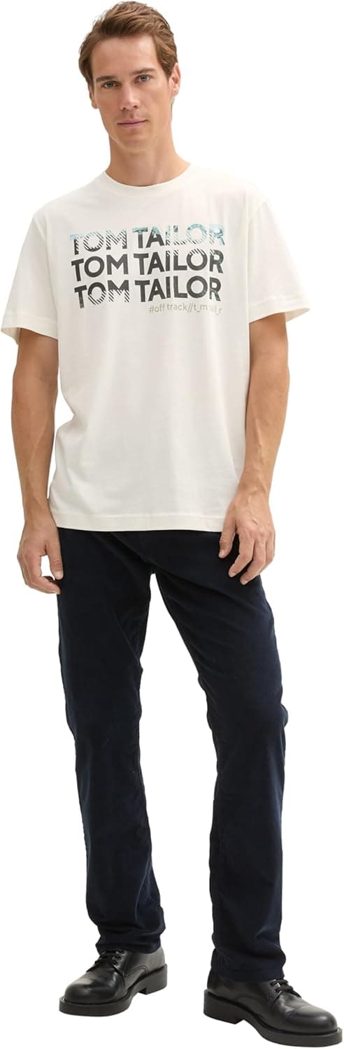 Detalle de TOM TAILOR T-Shirt da uomo in cotone con stampa fotografica