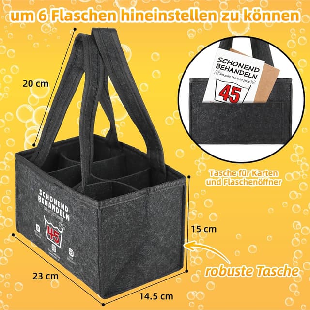 Detalle 2 de WenmthG Bierträger 6 Flaschen - Lustige Geburtstagsgeschenke