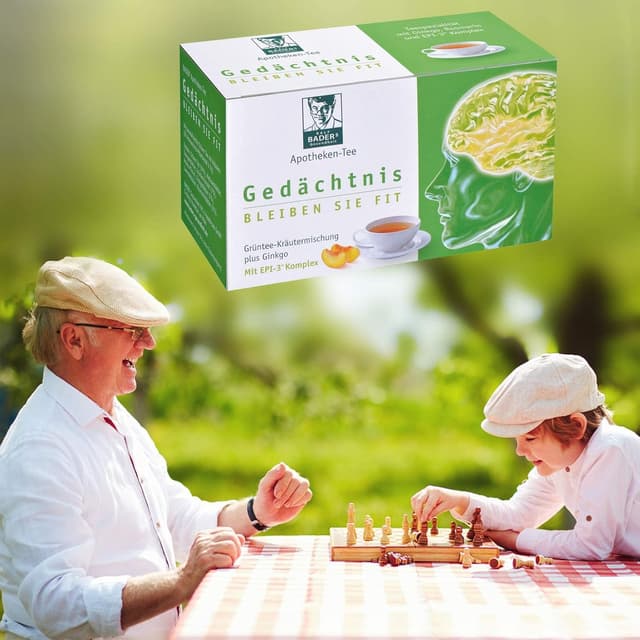 Thumbnail 1 de BADERs Gedächtnis-Tee Gedächtnisgrüner Tee, Melisse, Ginkgo 2x20 Filter