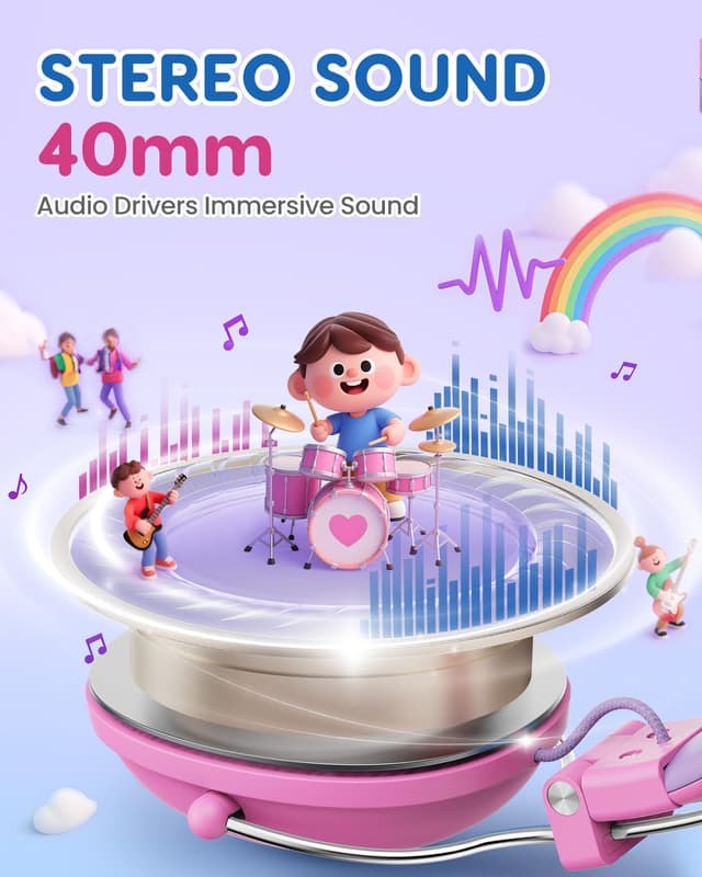 Detalle 2 de awatrue HK05 Kids headphones 74/85 dB limit