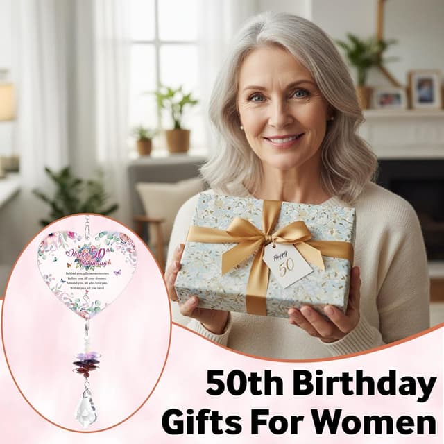 Detalle 2 de 50th Birthday Crystal Suncatcher Gift