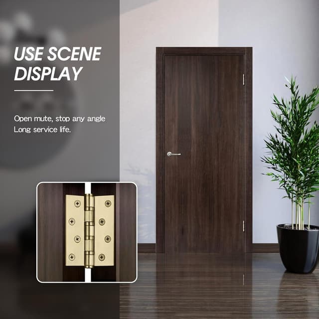 Detalle 2 de AOLISHENG 4 inch (100mm) x 75mm stainless steel heavy duty door hinges – 1 pair