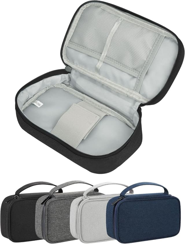 Detalle de Arae Elektronik Organizer Tasche Tech Pouch (L) – dunkelblau, Kabel- & Ladegeräte-Aufbewahrung mit Feuchtigkeitsschutz